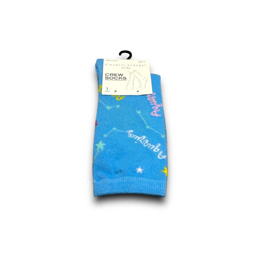 Charles Albert New York Women's "Aquarius" Crew Socks - One Size